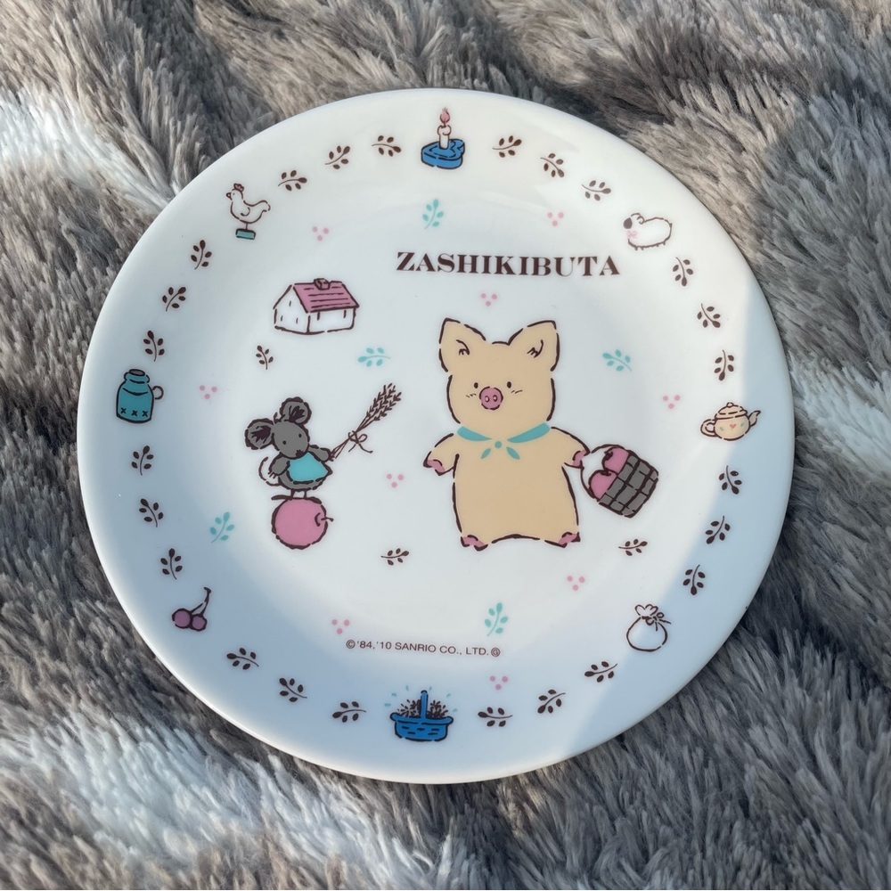Sanrio 50th Anniversary Zashikibuta Character collector Plate